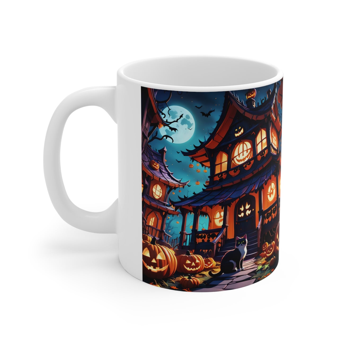 HALLOWEEN CAT HOUSE - Mug 11oz