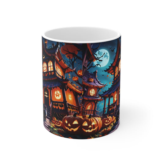 HALLOWEEN CAT HOUSE - Mug 11oz