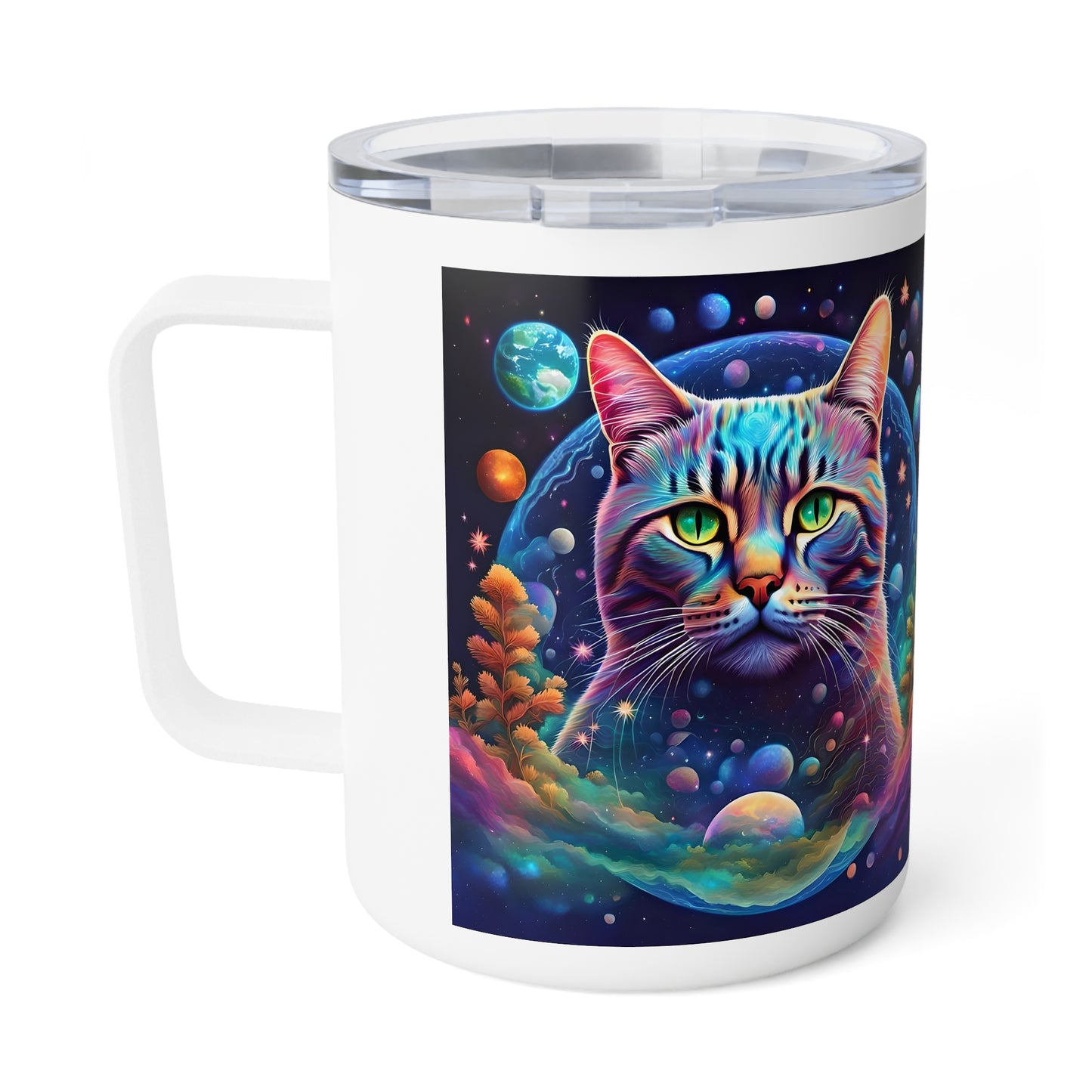 EARTH DAY CAT - Insulated Coffee Mug, 10oz